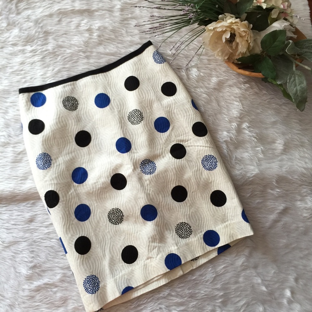 Talbots Dotted Dots Jacquard Pencil Skirt